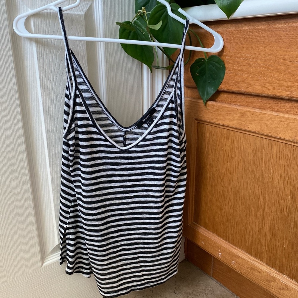 Black/White Striped Tank!